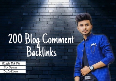 I will create 200 high quality blog comment backlinks in seo