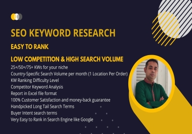 I will provide best SEO Keyword Research for your website that will rank.