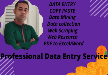 Professional Data Entry and Copy Paste Service