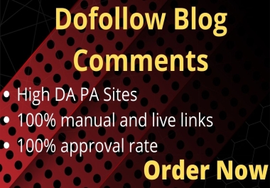 I will provide 150 Dofollow Blog Comment Backlinks on high DA sites