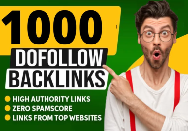 I will create 1000 high quality contextual dofollow white hat SEO backlinks service