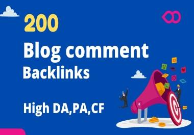I will do 200 dofollow blog comment backlinks on high DA PA blog for SEO Google rank