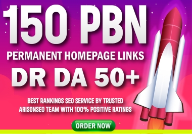 Rank your website 150 PBN DA/DR 50+ Dofollow High Quality Backlinks