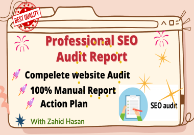 I will create an in depth expert SEO audit report and action plan for rank your website