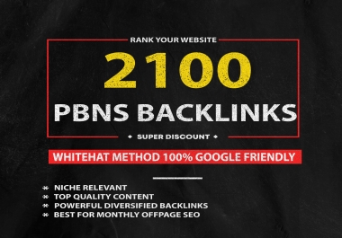 2100 PBNs Backlinks With High Quality Content