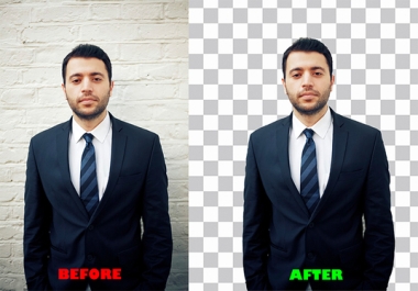 I will professionally background remove,  cut out,  green screen photo X5 photos