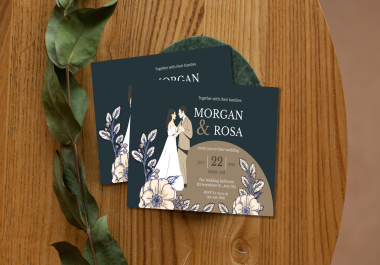 I will design beautiful wedding invitation cards
