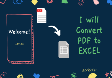 I will convert pdf to excel,  word,  data entry,  copy pasting