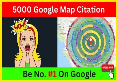 I Will Do 5000+ Google Map Citation and 5 Miles Radius Cover + 30 Driving Direction