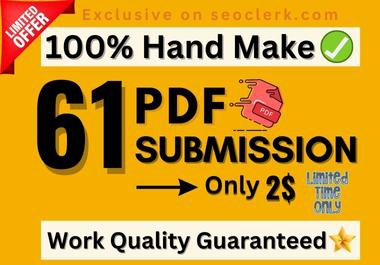 Manually 61 PDF Submission in high DA PA Sites