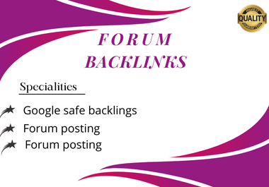 I will do forum posting backlinks on 40 high quality websites.