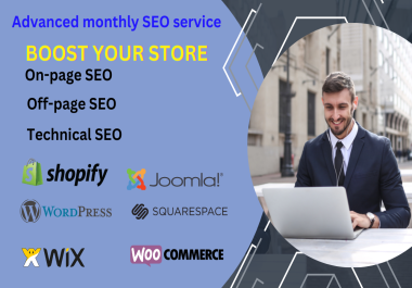 I will do monthly Squarespace Wix Woo Commerce Shopify on-page seo Service