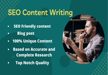 I will write original SEO content,  blog posts on any topic
