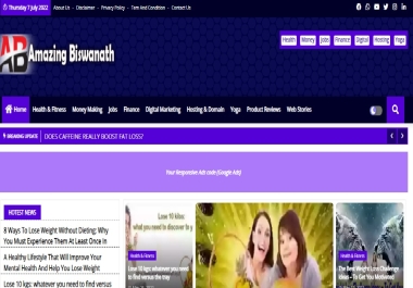 I will create a Blog for you with professional touching and SEO-friendly Ad sense approval