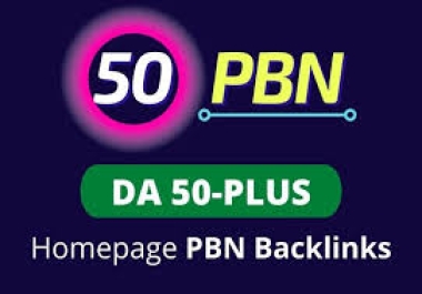 I will do manual 50 SEO homepage Backlinks on DA50+ websites