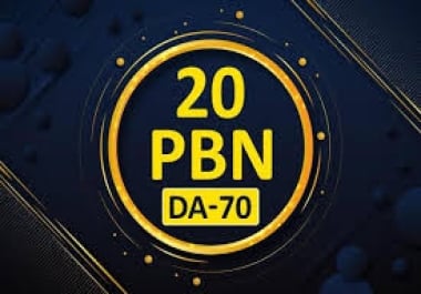 Build,  All DA50+ High Quality 20 PBN Backlinks,  To Website Improving