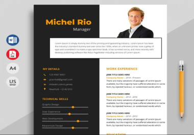 I will professionally edit your resume CV rewrite,  and edit it to a professional format