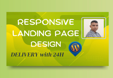 I will design a responsive wordpress landing page or blog