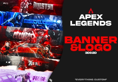 I WILL DESIGN YOU A 3D APEX LEGENDS BANNER AND LOGO FOR TWITTER, YOUTUBE, TWITCH