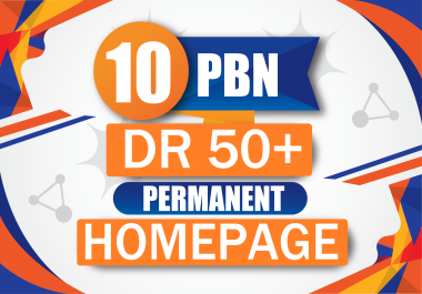 I will create 10 DR 50 to 60 plus dofollow permanent backlinks