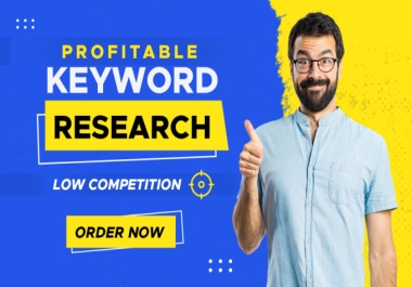 I will do advanced,  best, profitable SEO niche, keyword research and competitor analysis