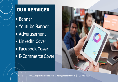 Design A Facebook Cover,  LinkedIn Cover,  Youtube Banner,  Or Ad Header