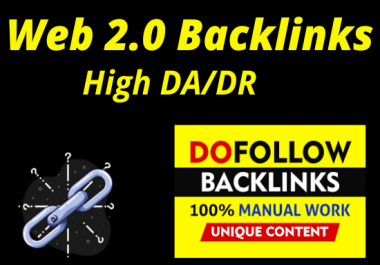 High DA/DR Web 2.0 Backlinks - Dofollow - High Quality Low Spam Score
