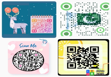I will create a professional custom QR code with logo for your business