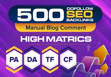 create 500 high da comment backlinks with high authority