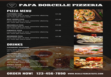 I will design restaurant menu,  food menu,  menu design