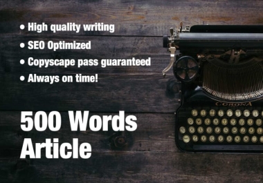 Get A 500+ Words SEO Friendly Content for blogs/Articles