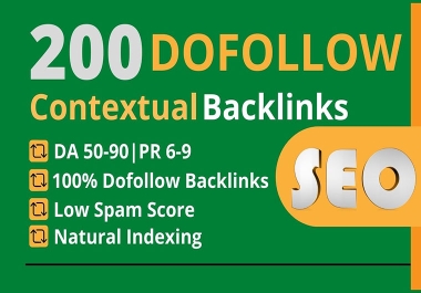 I will create 200 high quality manual dofollow contextual link building