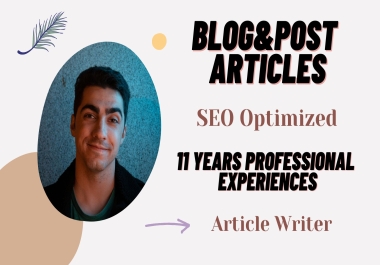 I will write an engaging,  high quality article or blog post in 24h
