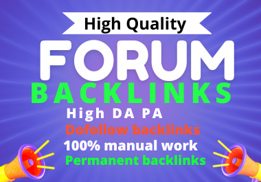 I will do 40 unique forum backlinks on high authority sites