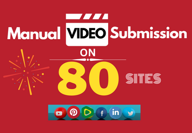 I will provide 80 video submission on high authority video sharing sites 10