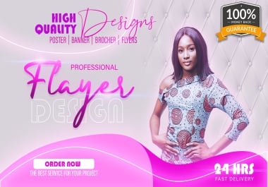 design a professional flyer,  banner,  poster,  social media post or brochure for your business