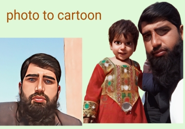 I will draw your photo into cartoon art in 24 hour