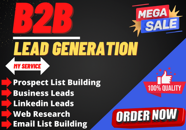 I will create 300 targeted b2b lead generation,  business leads,  and email list building