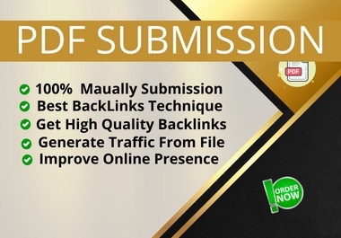 I will do a PDF submission to 100 document sharing sites