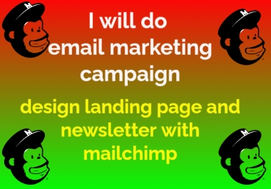 I will do email marketing campaign,  design landing page and newsletter with mailchimp