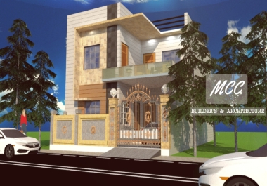 I will do 2d and 3d modern house design rendering exterior design using autocad and sketchup