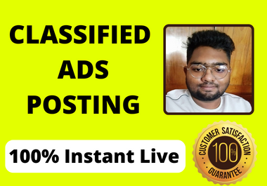 I will post classified ads in top 60 classified ad posting sites