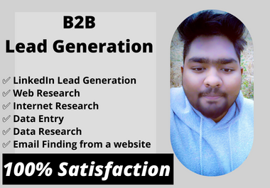 I will provide 100 b2b lead generation with tergeted email address