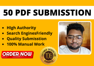 I will provide PDF submission on 50 sites