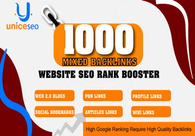 1000 Mixed Backlinks - Website SEO Rank Booster