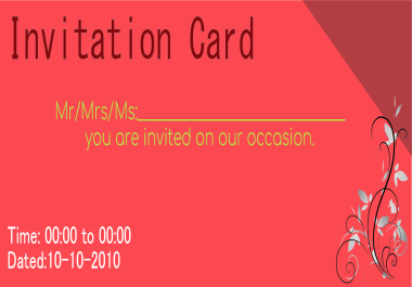 Create unique and decent invitaion cards
