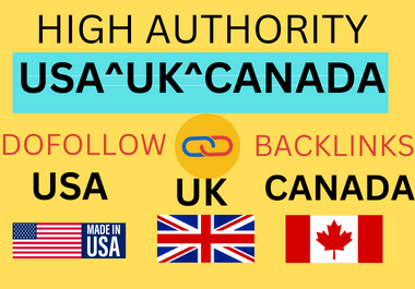 I will provide usa,  uk,  canada backlinks on high da sites