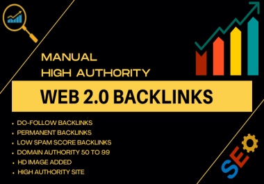 I will do 50 web 2 0 backlinks on high authority site