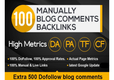 I will build 100 unique domain blog comments SEO backlinks on high authority sites