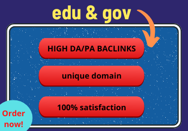 I will do 100 edu gov high authority backlinks